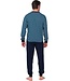men's long sleeve cotton pyjama set with buttons 'groovy circles'