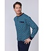 men's long sleeve cotton pyjama set with buttons 'groovy circles'