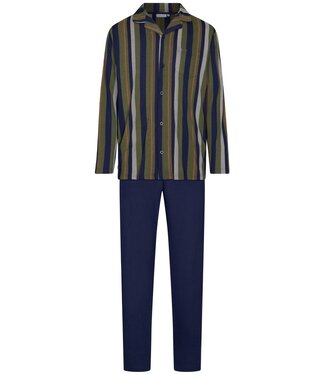 Pastunette for Men Doorknoop heren pyjama van katoen-modal 'modern stripes'