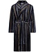Pastunette for Men Heren overslag fleece ochtendjas 'modern stripes'