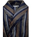 Heren overslag fleece ochtendjas 'modern stripes'