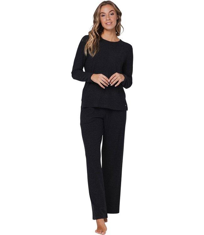 luxury dark grey home lounge relax suit 'soft subtle stripe'