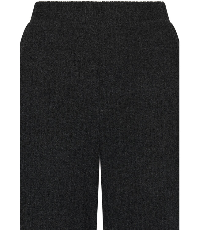 Luxe donkergrijs lounge relax-huispak 'soft subtle stripe'