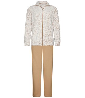 Pastunette Dames lounge-huispak van zachte fleece ‘chic flower’