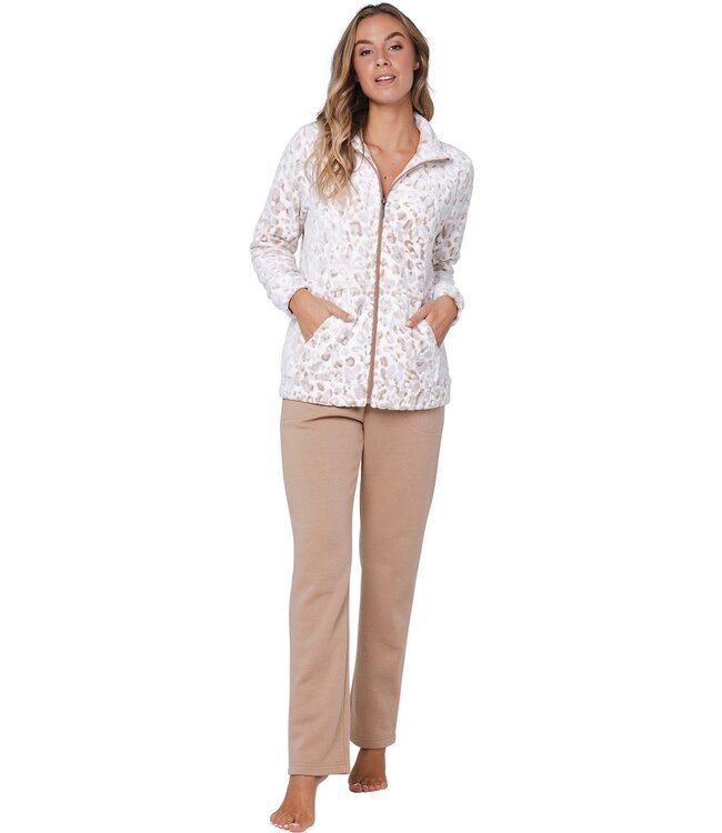 ladies soft fleece home-lounge suit 'chic flower'