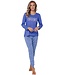 Dames pyjamaset met lange mouwen van bio-katoen 'woodland wildlife'