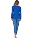 ladies long sleeve organic cotton pyjama set 'woodland wildlife'