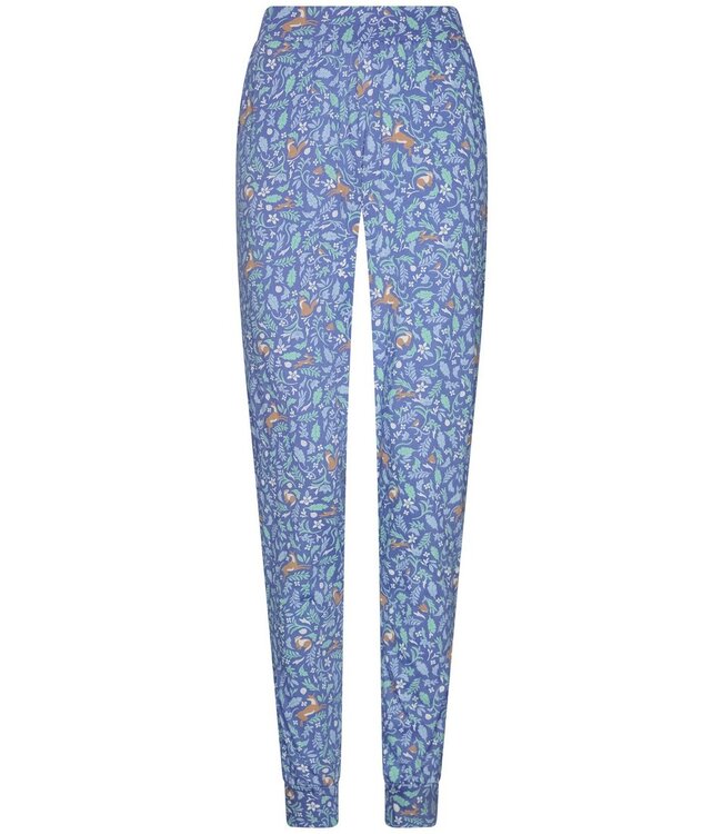 ladies long sleeve organic cotton pyjama set 'woodland wildlife'