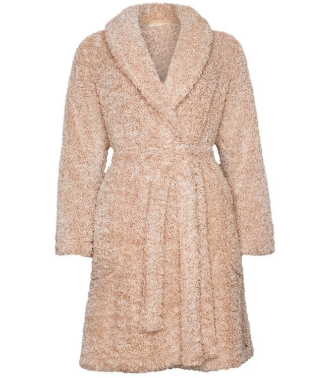warm coral fleece wrap-over robe 'fabulously fluffy'