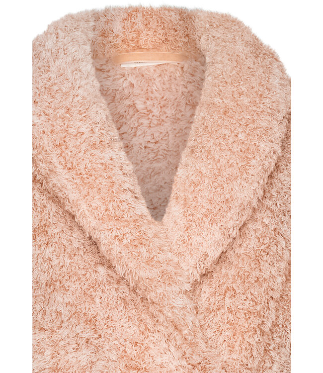 Warme coral-fleece overslag ochtendjas 'fabulously fluffy'