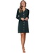 Luxe dames doorknoop nachthemd van katoen-interlock 'chic green beauty'