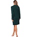 Luxe dames doorknoop nachthemd van katoen-interlock 'chic green beauty'