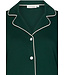 Luxe dames doorknoop nachthemd van katoen-interlock 'chic green beauty'