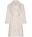 Luxe zachte flanel-fleece overslag ochtendjas 'soft stripes'