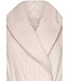 Luxe zachte flanel-fleece overslag ochtendjas 'soft stripes'