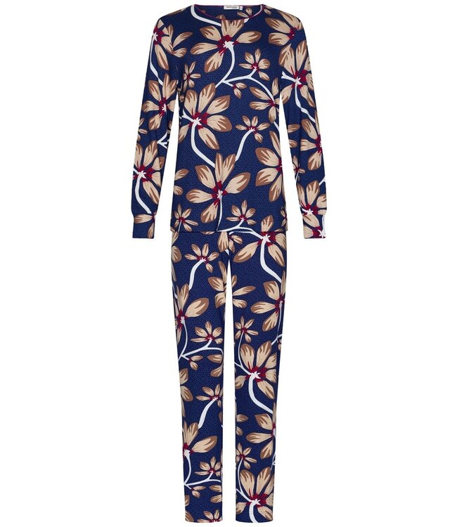 Viscose-elastaan-mix dames pyjama 'passion flower'