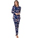 Viscose-elastaan-mix dames pyjama 'passion flower'