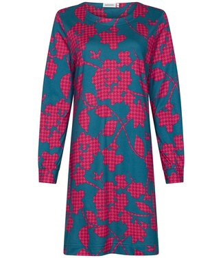 Pastunette ladies long sleeve cotton-modal nightdress 'bold flower'