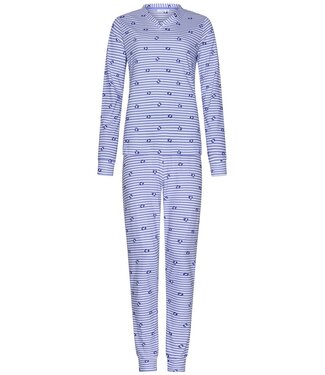 Rebelle ladies v-neck organic cotton pyjama 'stripey flower'