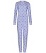 ladies v-neck organic cotton pyjama 'stripey flower'