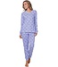ladies v-neck organic cotton pyjama 'stripey flower'