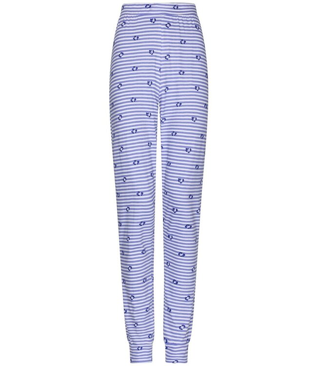 ladies v-neck organic cotton pyjama 'stripey flower'