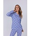 ladies v-neck organic cotton pyjama 'stripey flower'