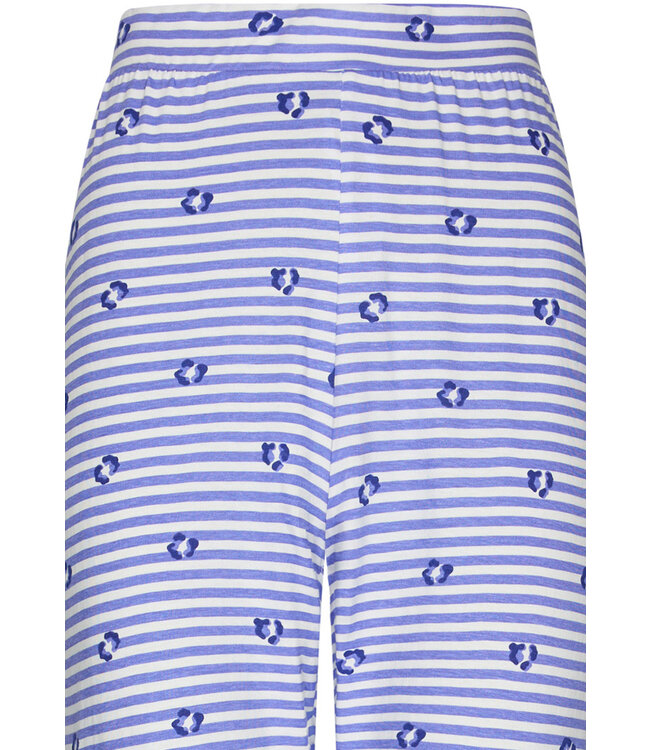 ladies v-neck organic cotton pyjama 'stripey flower'