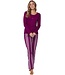 Dames pyjamaset met knopen van bio-katoen 'smart stripes'
