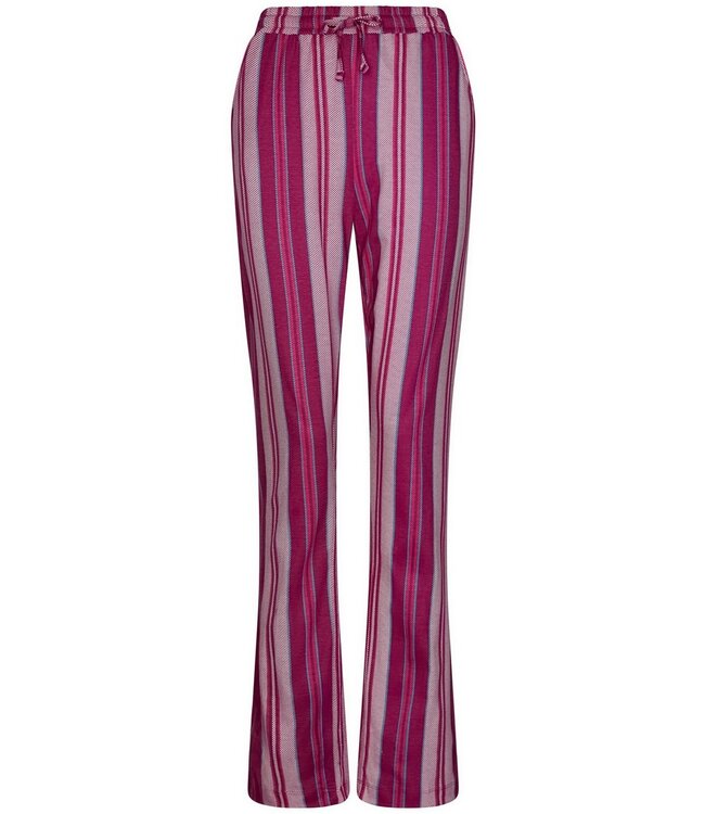 Dames pyjamaset met knopen van bio-katoen 'smart stripes'