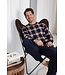 men's blue velvet home lounge suit 'modern checks'
