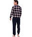 men's blue velvet home lounge suit 'modern checks'