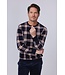 men's blue velvet home lounge suit 'modern checks'