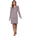 rich red cotton-modal nightdress with buttons 'little flowers'