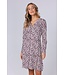 rich red cotton-modal nightdress with buttons 'little flowers'