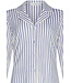 Doorknoop dames pyjama van zachte, blauwe flanel fleece ‘soft stripes’