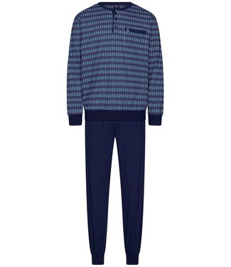 Robson Heren pyjama met knopen van 100% katoen 'diamond dazzle'