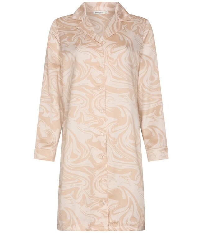 luxury long sleeve full button nightdress 'watercolour art'