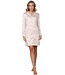 luxury long sleeve full button nightdress 'watercolour art'