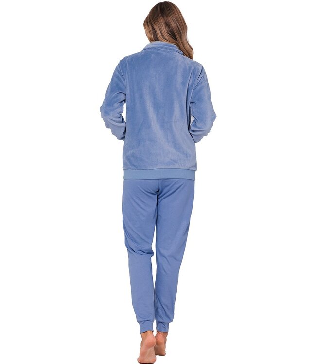 warm coral fleece lilac home lounge jacket 'lovely lilac'