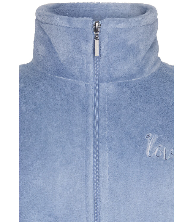 warm coral fleece lilac home lounge jacket 'lovely lilac'