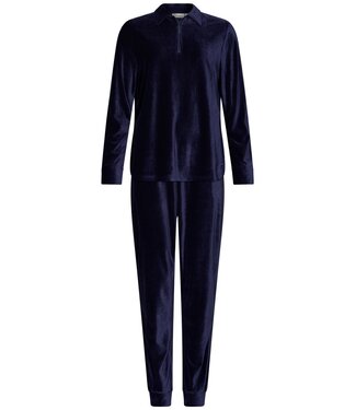 Pastunette Premium Luxe velours loungeset 'chic blue beauty'