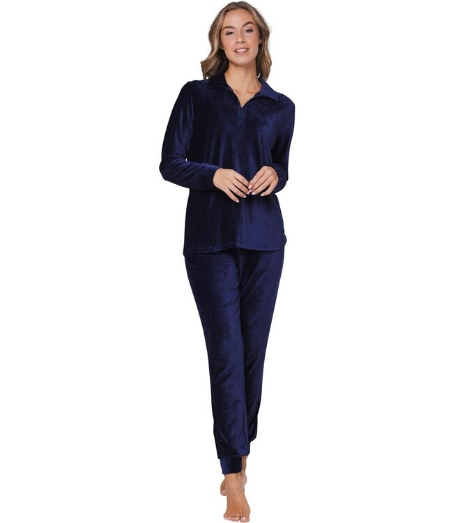 luxury velvet home lounge set 'chic blue beauty'