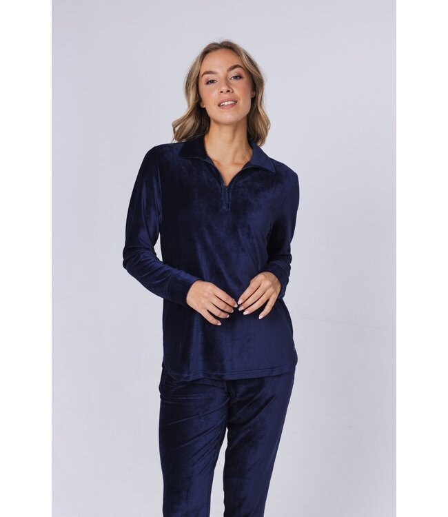 Luxe velours loungeset 'chic blue beauty'