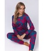 ladies long sleeve cotton-modal pyjama 'bold flower'