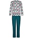 Pastunette ladies long sleeve cotton pyjama with buttons 'winter flowers'