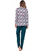 ladies long sleeve cotton pyjama with buttons 'winter flowers'