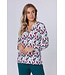 ladies long sleeve cotton pyjama with buttons 'winter flowers'