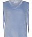 Dames pyjamaset van blauwe, zachte flanel fleece ‘soft stripes’
