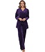 Luxe paarse velours 3-delige loungeset 'chic purple beauty'